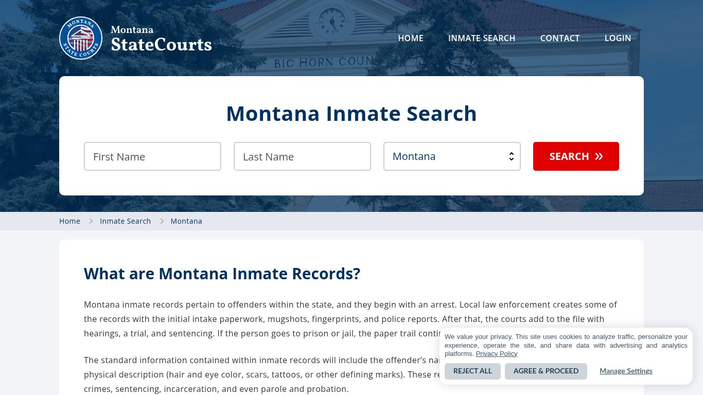 Montana Inmate Search, Prison and Jail Information - StateCourts