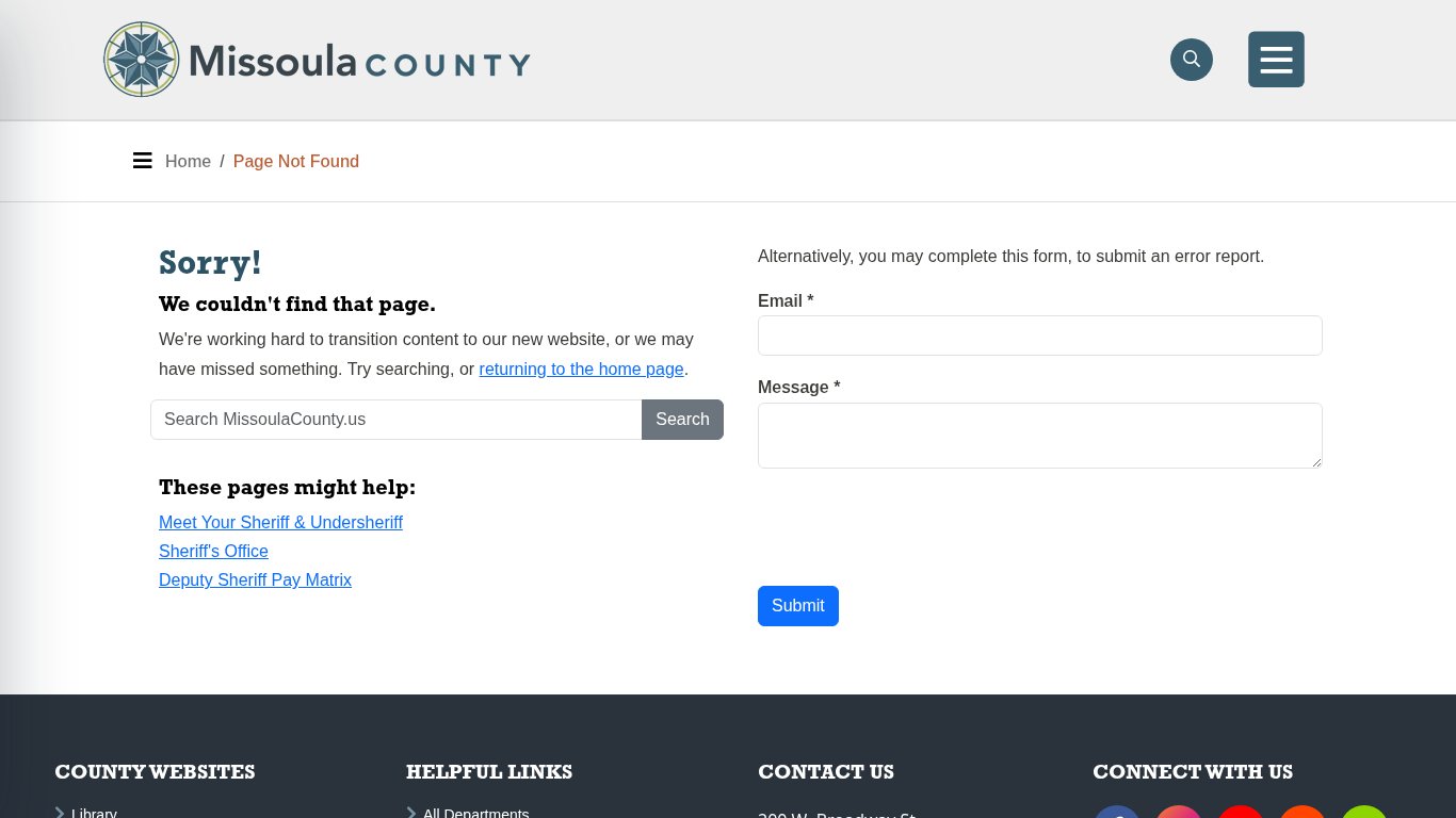 Missoula County Detention Inmate Search